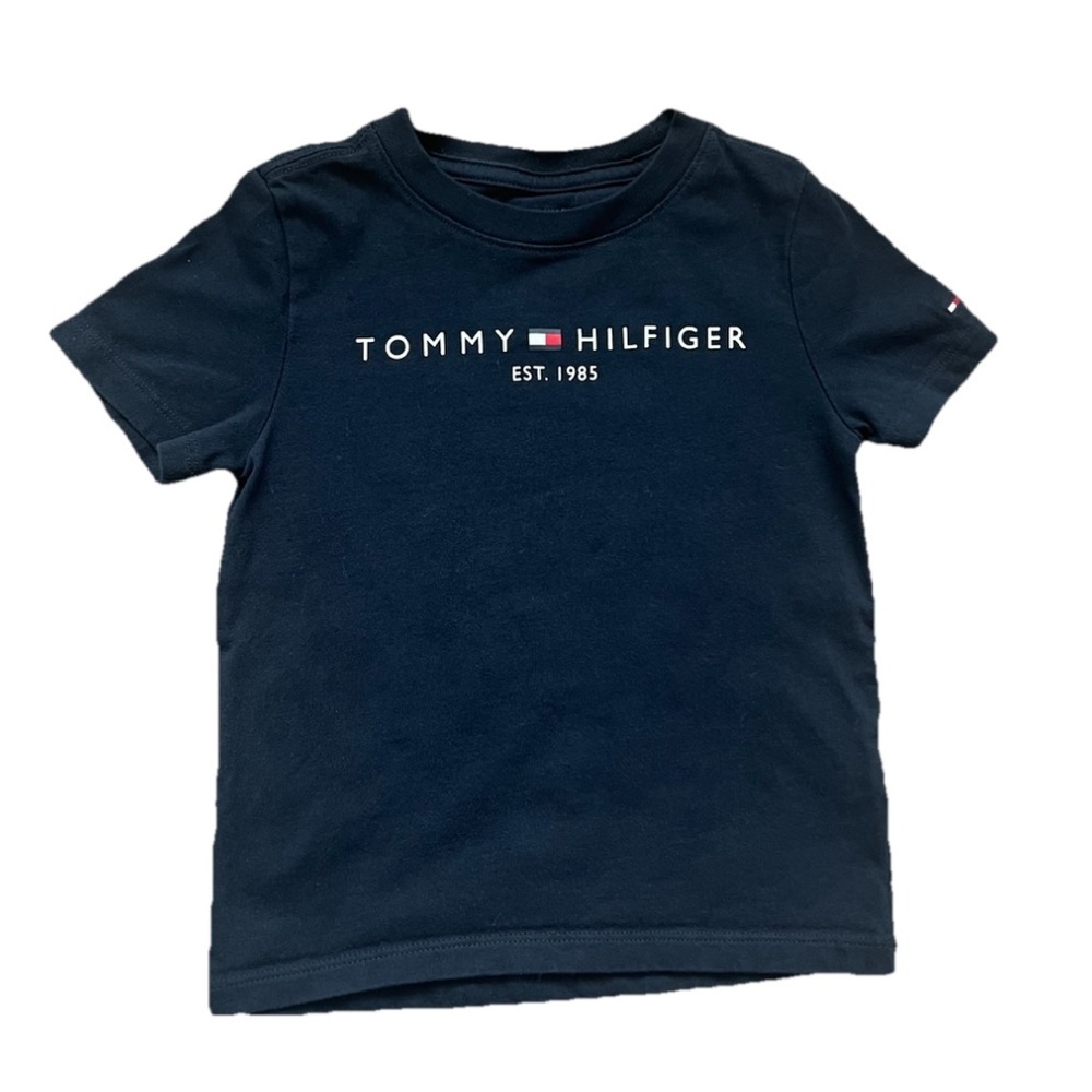 Tommy Hilfiger Boys Navy Short Sleeve T-Shirt - Size XXS (0778)
